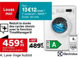 BUT Lave-linge hublot offre