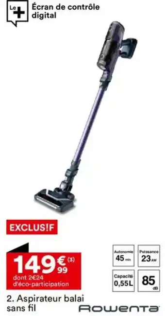 BUT Aspirateur balai sans fil offre