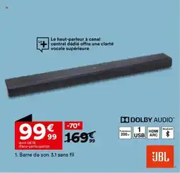 BUT Barre de son 3.1 sans fil offre