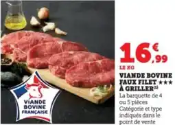 Hyper U Viande bovine faux filet à griller offre