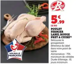 Hyper U Poulet fermier label rouge pret a cuire offre