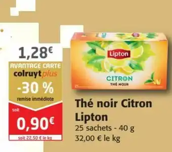 Colruyt Thé noir citron lipton offre
