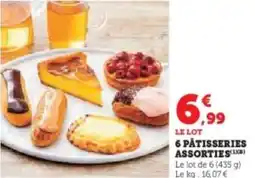 Hyper U 6 pâtisseries assorties offre