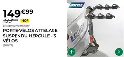 Feu Vert Porte-vélos attelage suspendu hercule 3 vélos offre