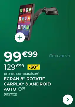 Feu Vert Ecran rotatif carplay & android auto offre