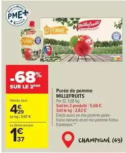 Carrefour Mix - purée de pomme offre