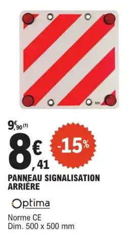 E.Leclerc L'Auto Panneau signalisation arrière offre