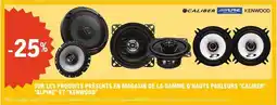 E.Leclerc L'Auto Sur les produits présents en magasin de la gamme d'hauts parleurs "caliber" "alpine" et "kenwood" offre