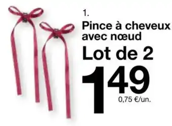 Zeeman Pince à cheveux avec nœud offre