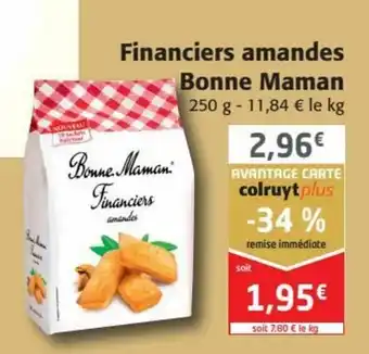 Financiers amandes bonne maman