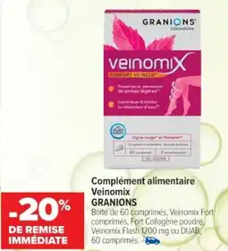 Cora x Carrefour Complément alimentaire veinomix granions offre