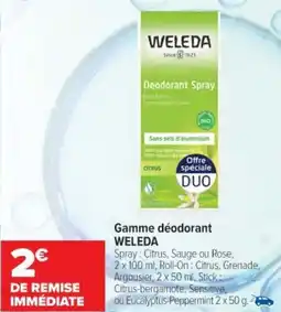 Cora x Carrefour Gamme déodorant weleda offre