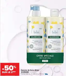 Cora x Carrefour Gamme de soins bébé klorane offre