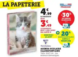 Super U Agenda scolaire clairefontaine offre