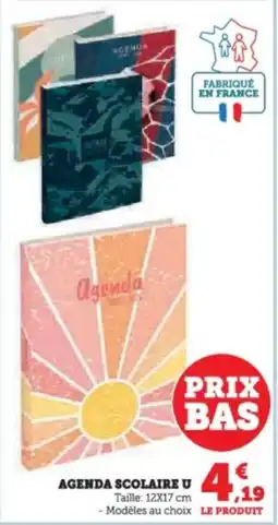 Super U Agenda scolaire u offre