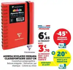 Super U Agenda scolaire iderama clairefontaine offre