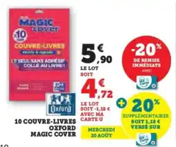 Super U 10 couvre-livres oxford magic cover offre