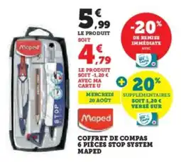 Super U Coffret de compas 6 pièces stop system maped offre