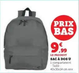 Super U Sac à dos u offre