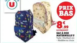 Super U Sac à dos maternelle u offre