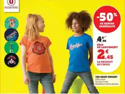 Super U Tee shirt enfant offre