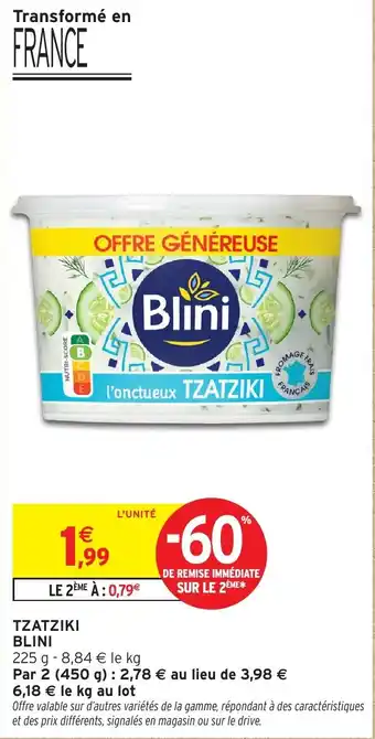 Intermarché Tzatziki blini offre