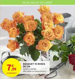 Intermarché Bouquet 15 roses offre