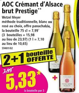 Norma AOC Crémant d'Alsace brut Prestige offre