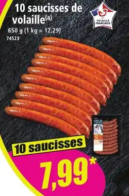 Norma 10 saucisses de volaille offre