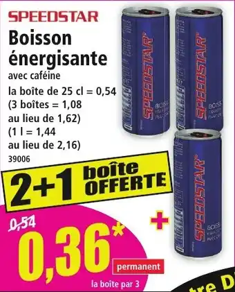 Norma Speedstar Boisson énergisante offre
