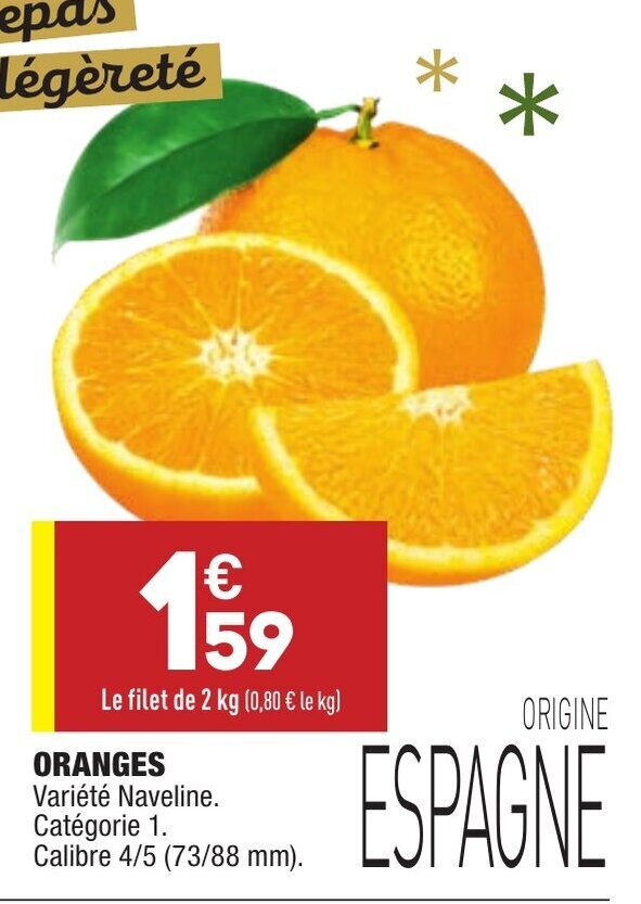 Promo Oranges chez ALDI