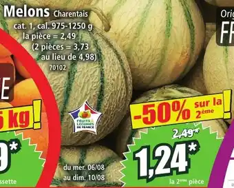 Norma Melons Charentais offre