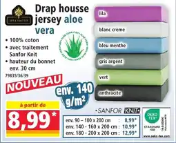 Norma Drap housse jersey aloe offre