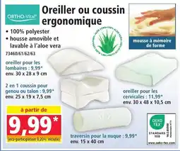 Norma Oreiller ou coussin ergonomique offre