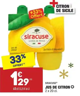 ALDI Jus de citron offre