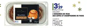 ALDI 2 Bouchées de veau aux cèpes et champignons de paris offre
