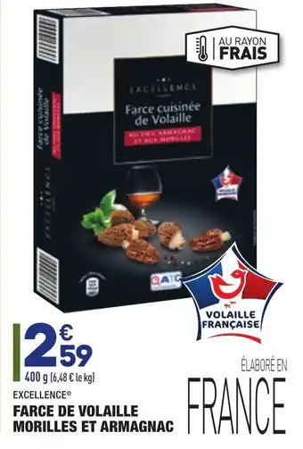 ALDI Farcie de volaille morilles et armagnac offre