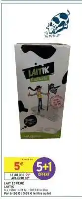Intermarché LAIT ÉCRÉMÉ LAITIK offre