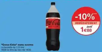 Monoprix Coca-cola sans sucres offre