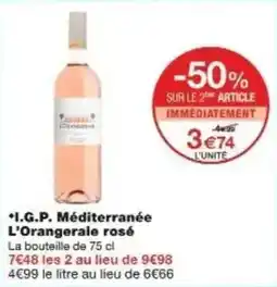 Monoprix I.g.p. méditerranée l'orangerale rosé offre
