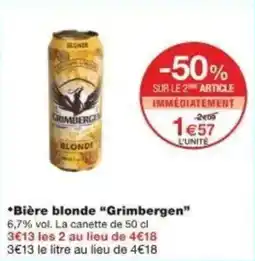 Monoprix Bière blonde grimbergen offre