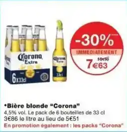 Monoprix Bière blonde corona offre