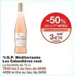 Monoprix I.g.p. méditerranée les calandières rosé offre