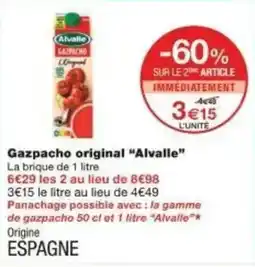 Monoprix Gazpacho original alvalle offre