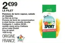 Monoprix Pommes de terre vapeur salade et rissolée offre