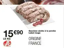 Monoprix Saucisse sèche à la perche label rouge offre