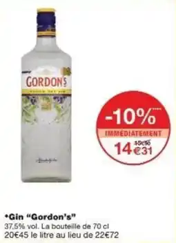 Monoprix Gin gordon's offre