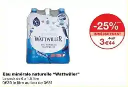 Monoprix Eau minérale naturelle wattwiller offre