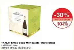 Monoprix A.o.p. entre-deux-mer sainte-marie blanc offre