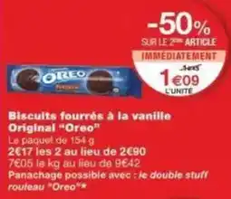Monoprix Biscuits fourrés à la vanille original oreo offre
